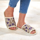 Chausson "Clematis" beige-bleu