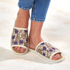 Chausson "Clematis" beige-bleu