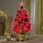 Sapin de Noël illuminé avec une étoile