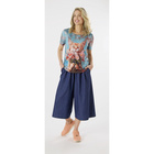Jupe-culotte "Mara" bleu jean