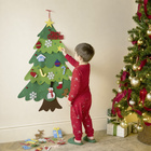 Sapin de Noël en feutre avec 32 décorations amovibles