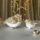 Lot de 2 figurines décoratives d’oiseaux en polyrésine Eldo
