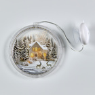 Suspension de fenêtre LED « Paysage enneigé » Eldo