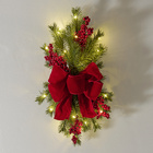 Composition florale de Noël à LED « Nœud » Eldo