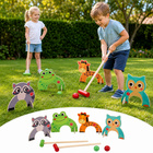 Jeu de croquet avec animaux 8 pièces