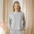 Pull d’intérieur gris chiné