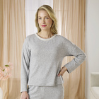 Pull d’intérieur gris chiné