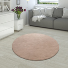 Tapis à poils longs RABBIT 780 Beige Rond Paco Home