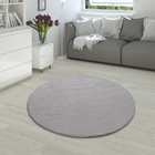 Tapis à poils longs RABBIT 780 Gris Rond Paco Home