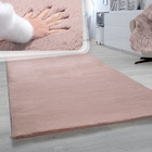 Tapis à poils longs RABBIT 780 Rose Rectangulaire Paco Home
