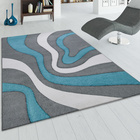 Tapis DIAMOND 760 Turquoise Rectangulaire Paco Home