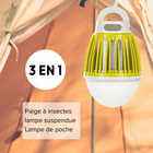 Piège à insectes 3-en-1 avec lumière UV Genius