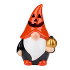 Nain d'Halloween à LED avec un chapeau en forme de citrouille