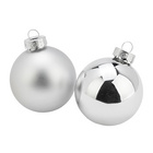 Boules de Noël en verre argentées, lot de 24