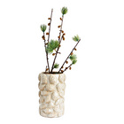 Vase en porcelaine orné de pommes de pin, hauteur : 13 cm