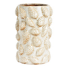 Vase en porcelaine orné de pommes de pin, hauteur : 16 cm