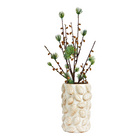 Vase en porcelaine orné de pommes de pin, hauteur : 16 cm