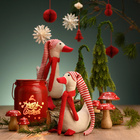 Oie de Noël avec un bonnet rayé Wurm