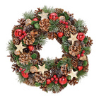 Couronne de Noël en bois et en plastique