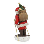 Figurine décorative « Père Noël à skis » en poly