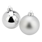 Boules de Noël argentées, lot de 6 – Wurm