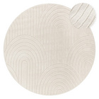 Tapis Paco Home TOKIO 471, rond, couleur crème
