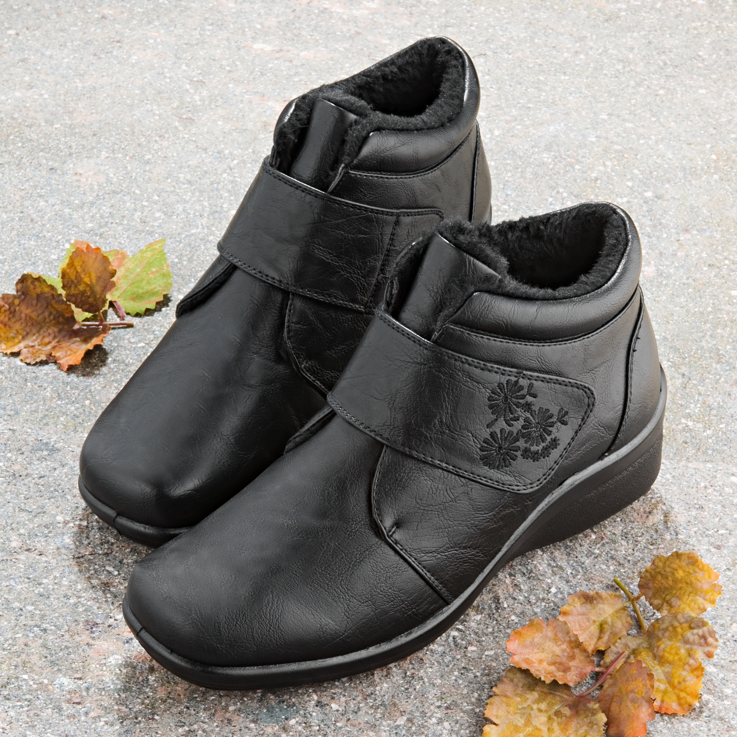 Bottines fourrées noires
