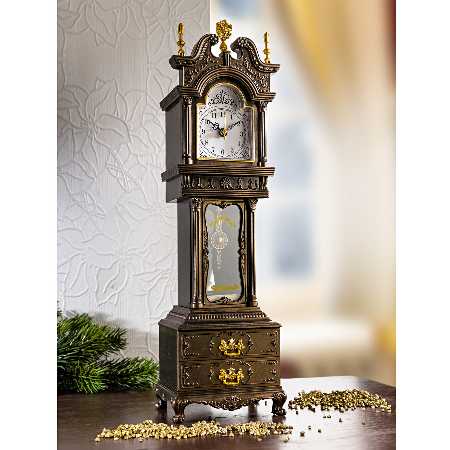 Horloge avec balancier et musique, Référence 1224200