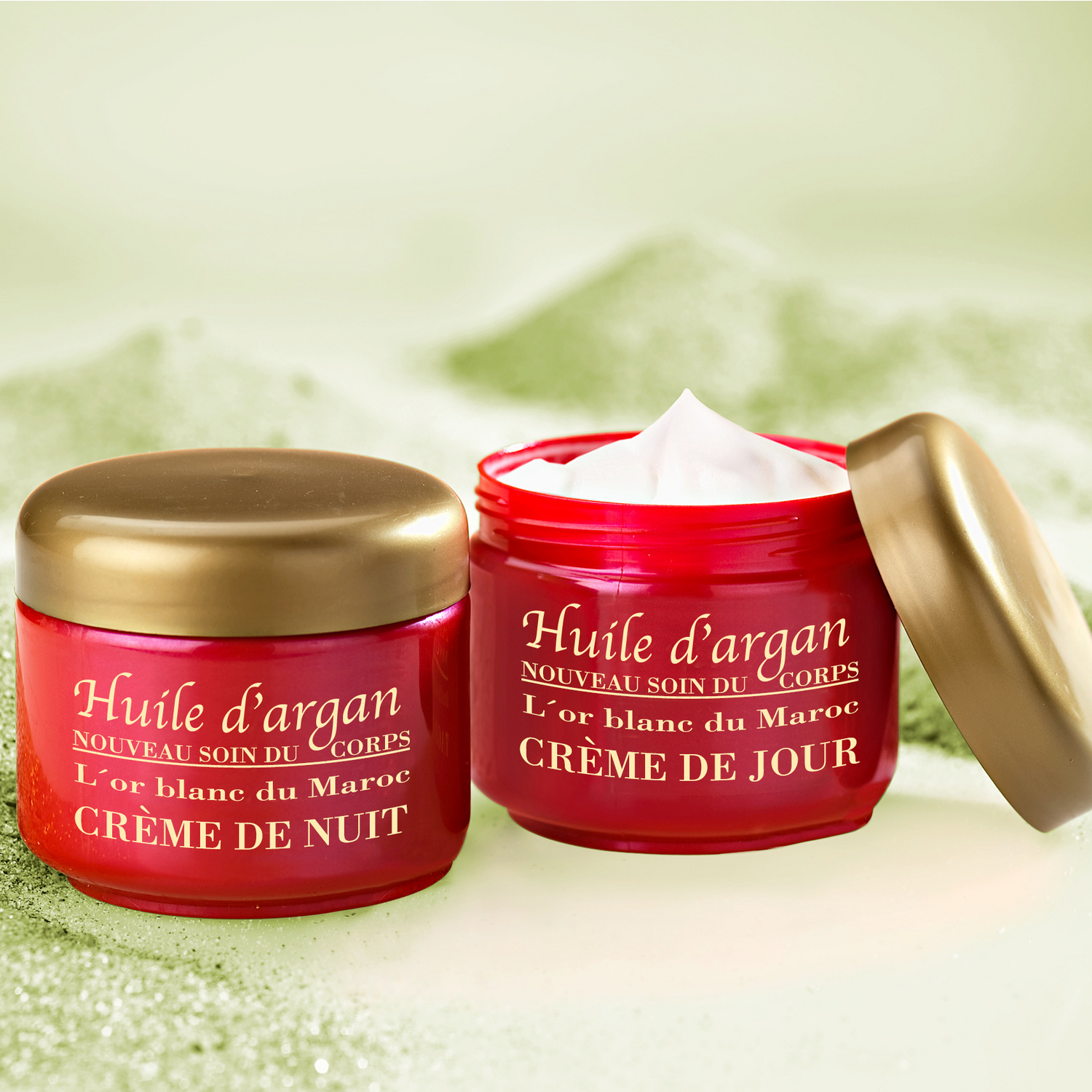 Crème à l'huile d'argan jour + nuit, lot de 2