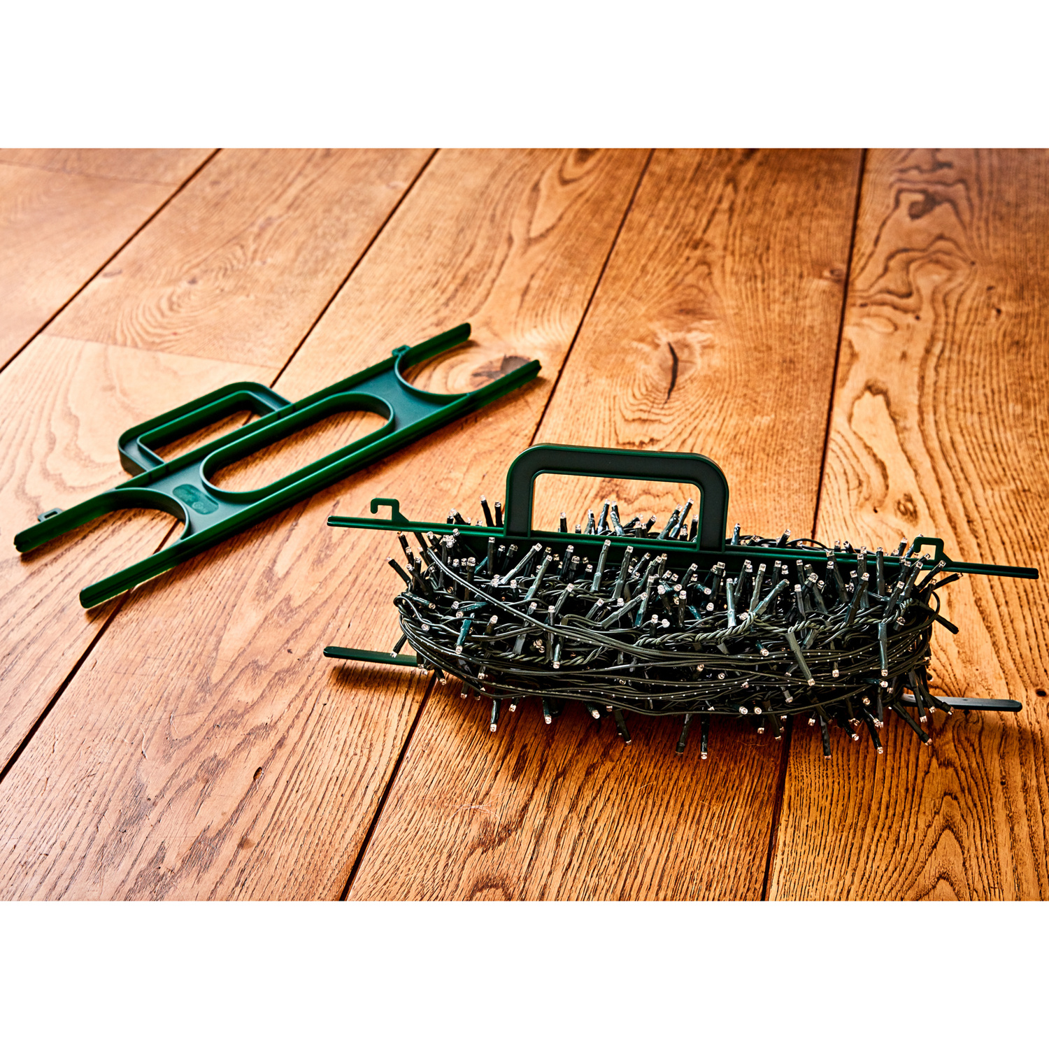 Lot de 2 enrouleurs pour guirlandes lumineuses, vert