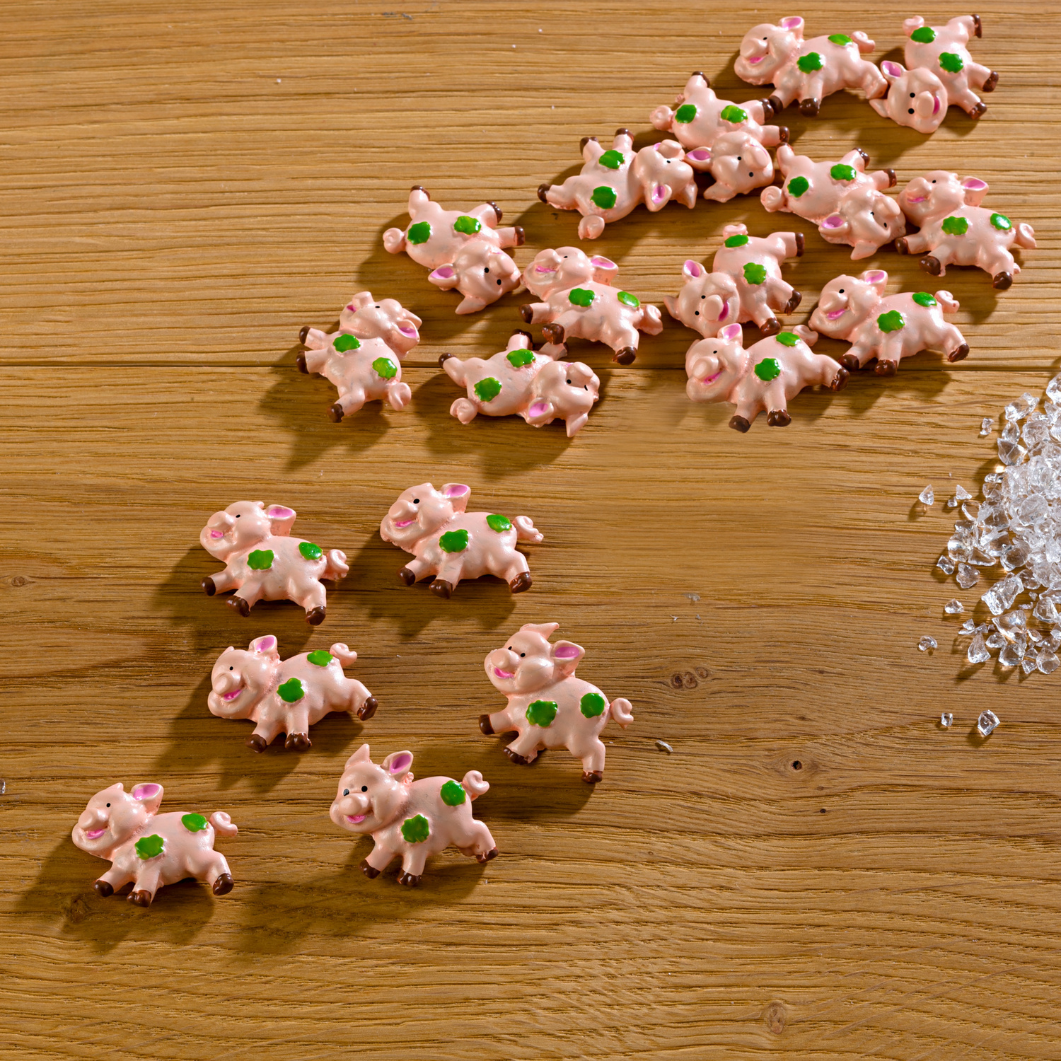 Logbuch-Verlag Lot De 10 Petits Cochons Porte-bonheur - Pour Le Nouvel An - 2,5 Cm - Pour Anniversaire, Nouvel An