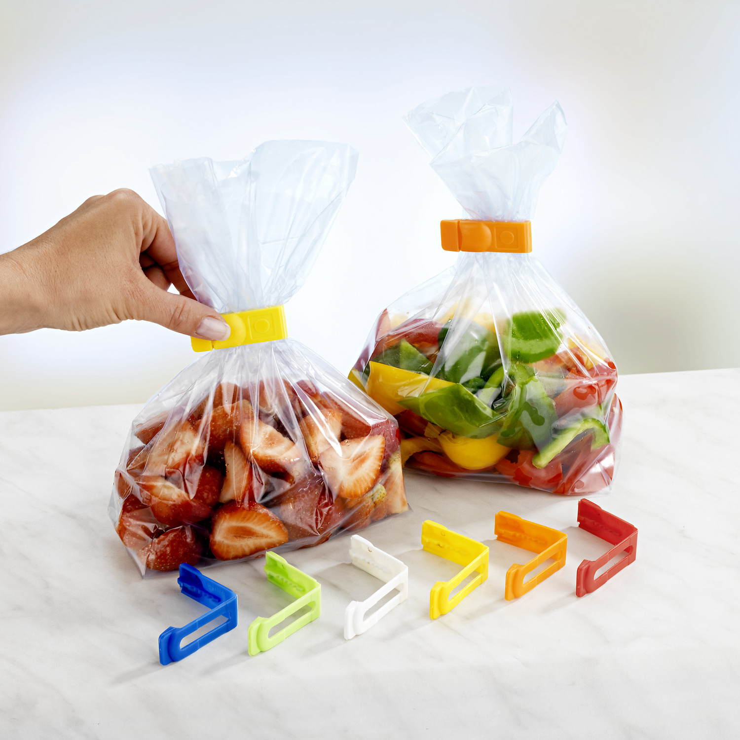 16 Clips Stockage Alimentaire Métal - Réutilisables, Pour Sacs Congélation, Linge, Café - Couleurs Aléatoires