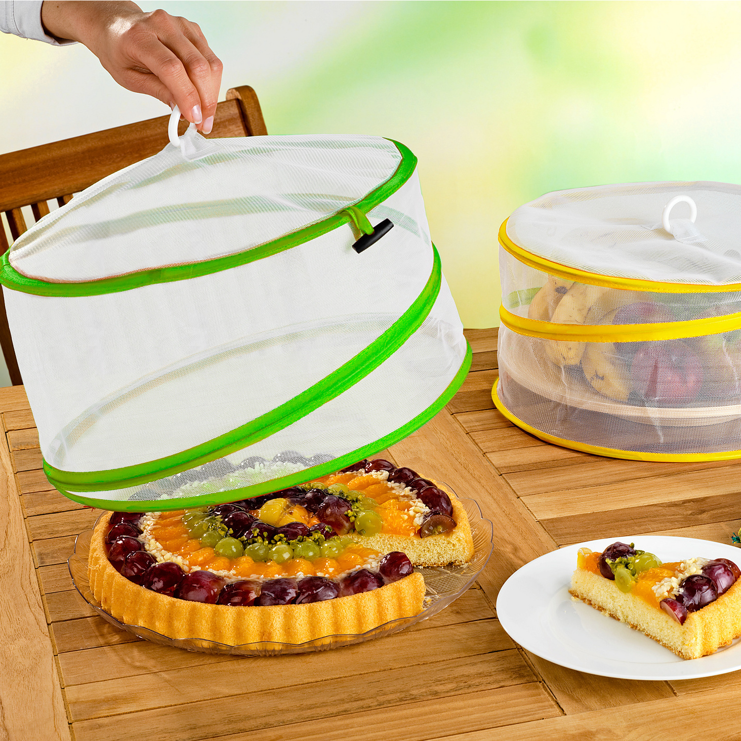 Lot de 2 cloches, jaune + vert
