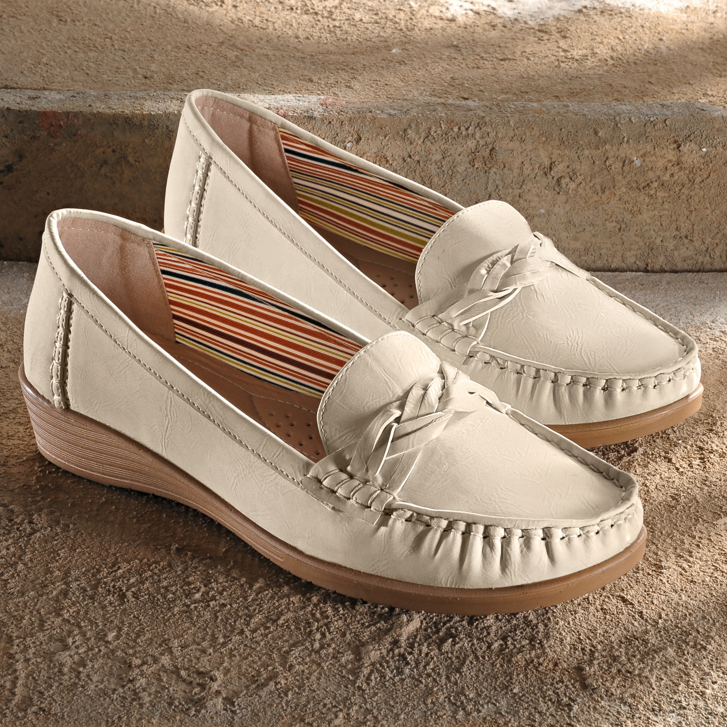 Mocassin, beige