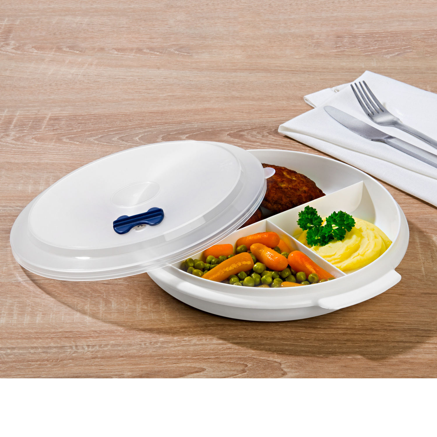 Assiette compartimentée spéciale microondes, Référence 1864900