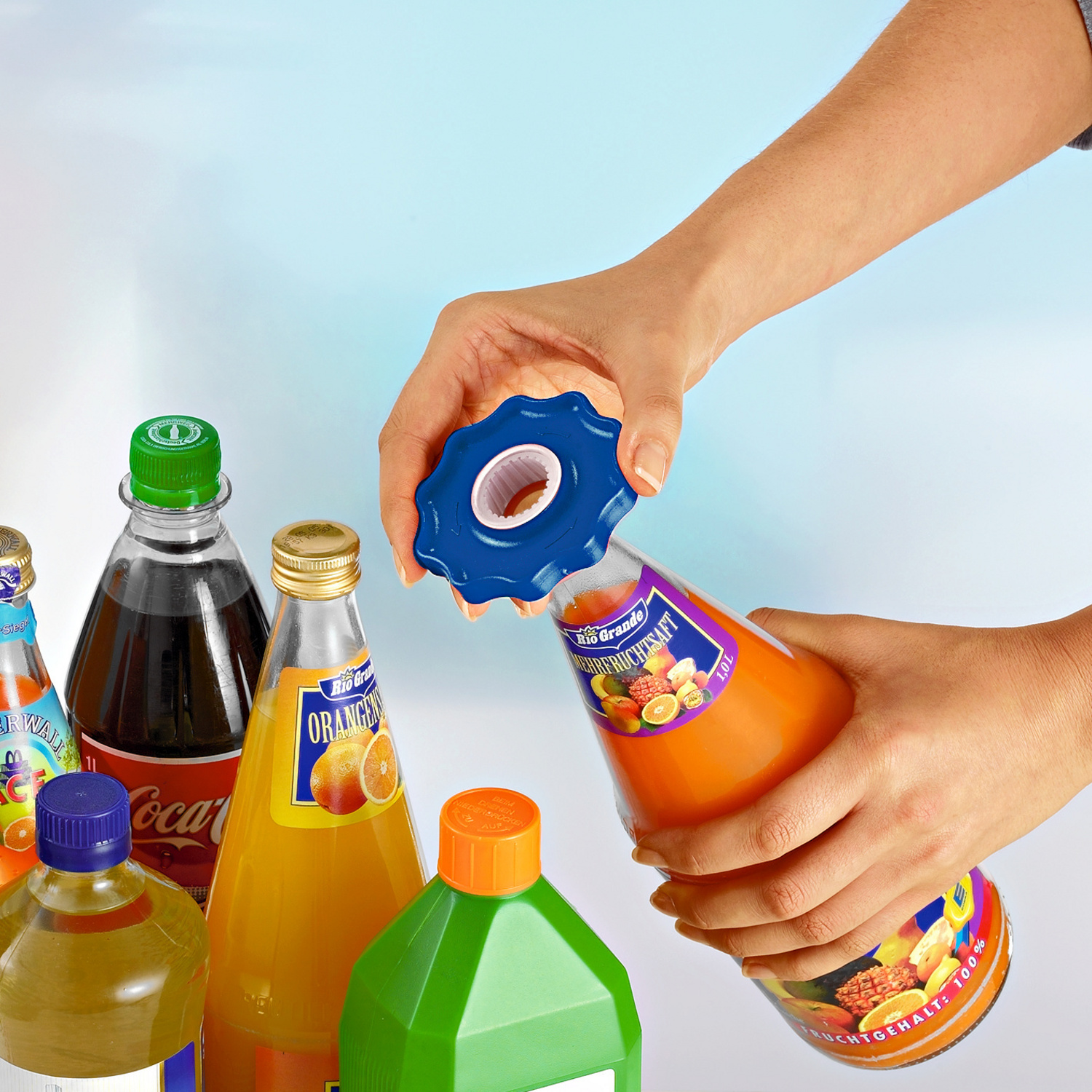 Ouvre-bouteille, bleu