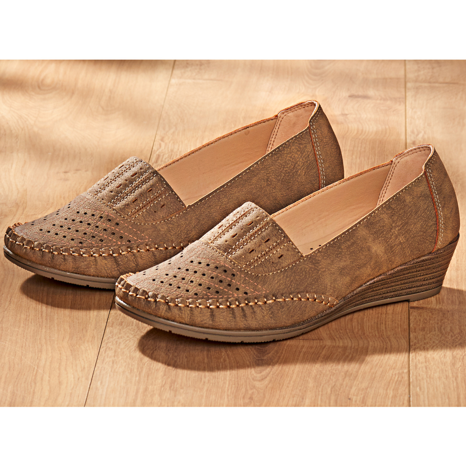 Mocassins, taupe
