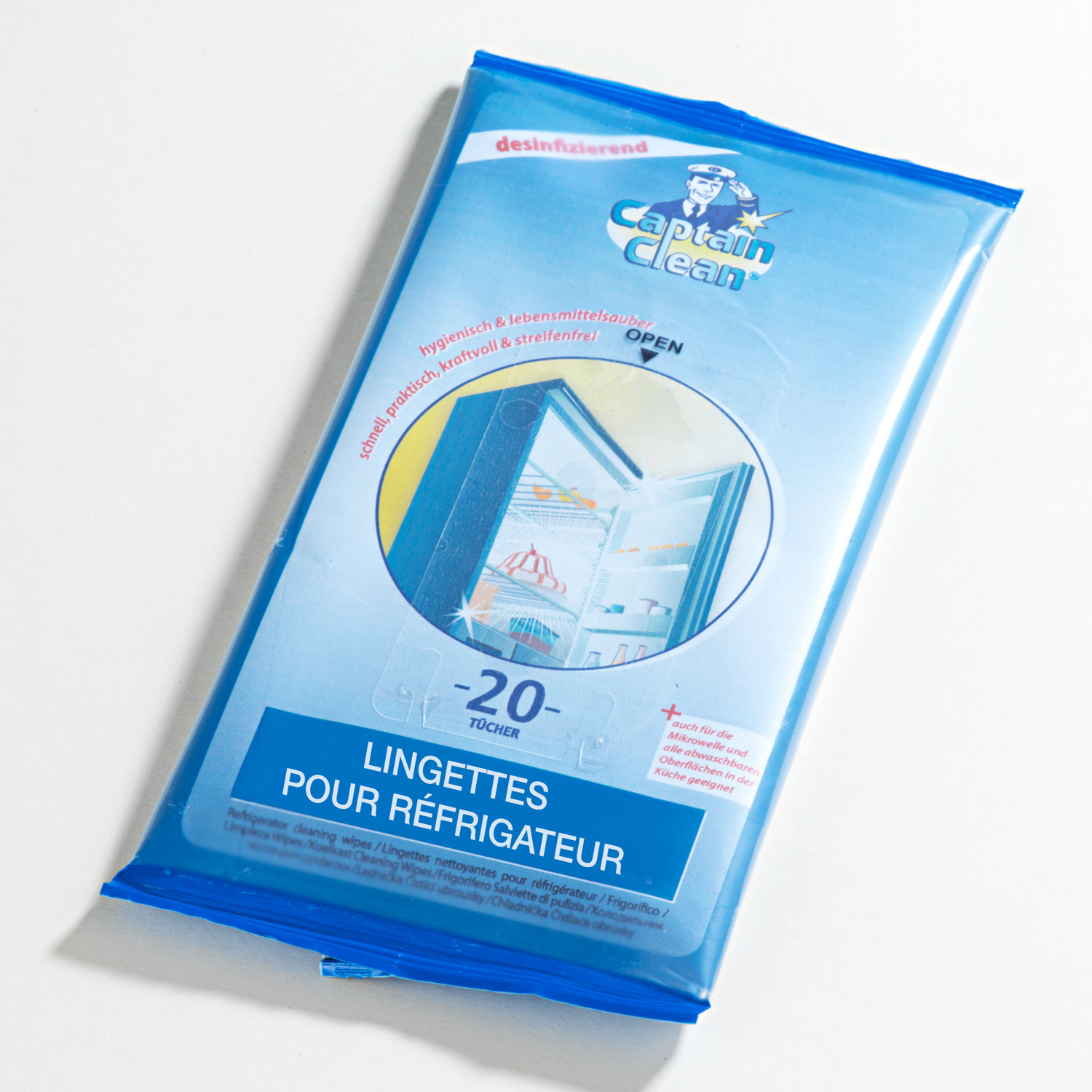 Lot de 20 lingettes pour réfrigérateur