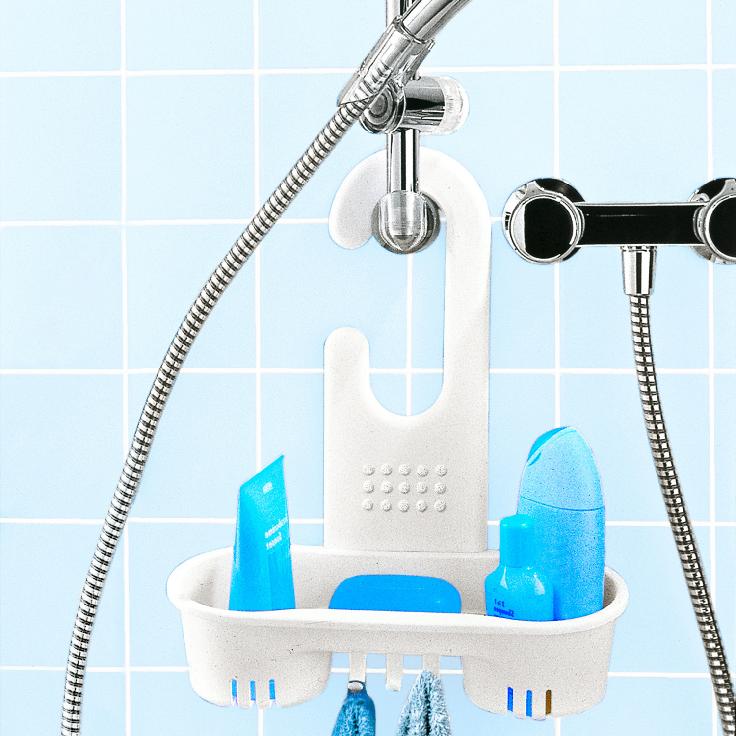 Panier de douche, blanc
