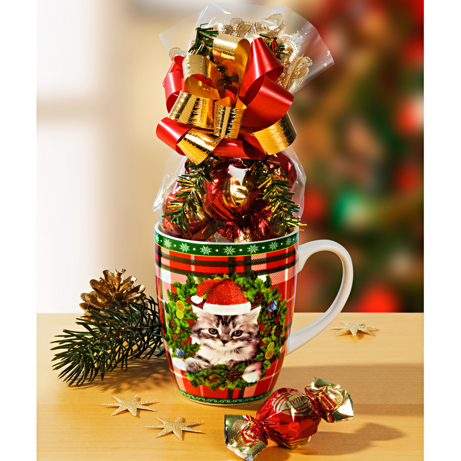 Tasse à café Chaton de Noël