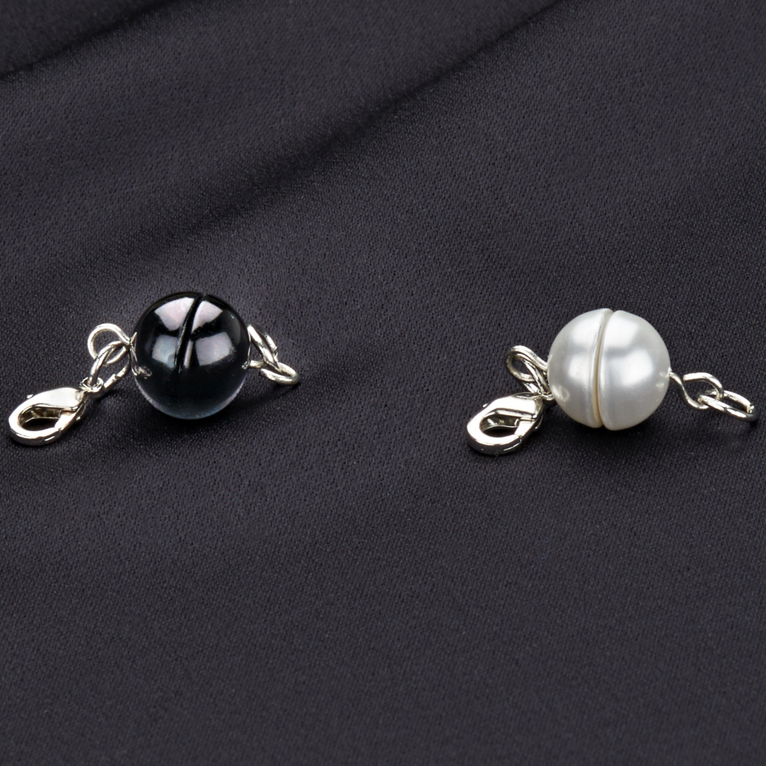 Lot de 2 fermoirs à bijoux Perle fantaisie