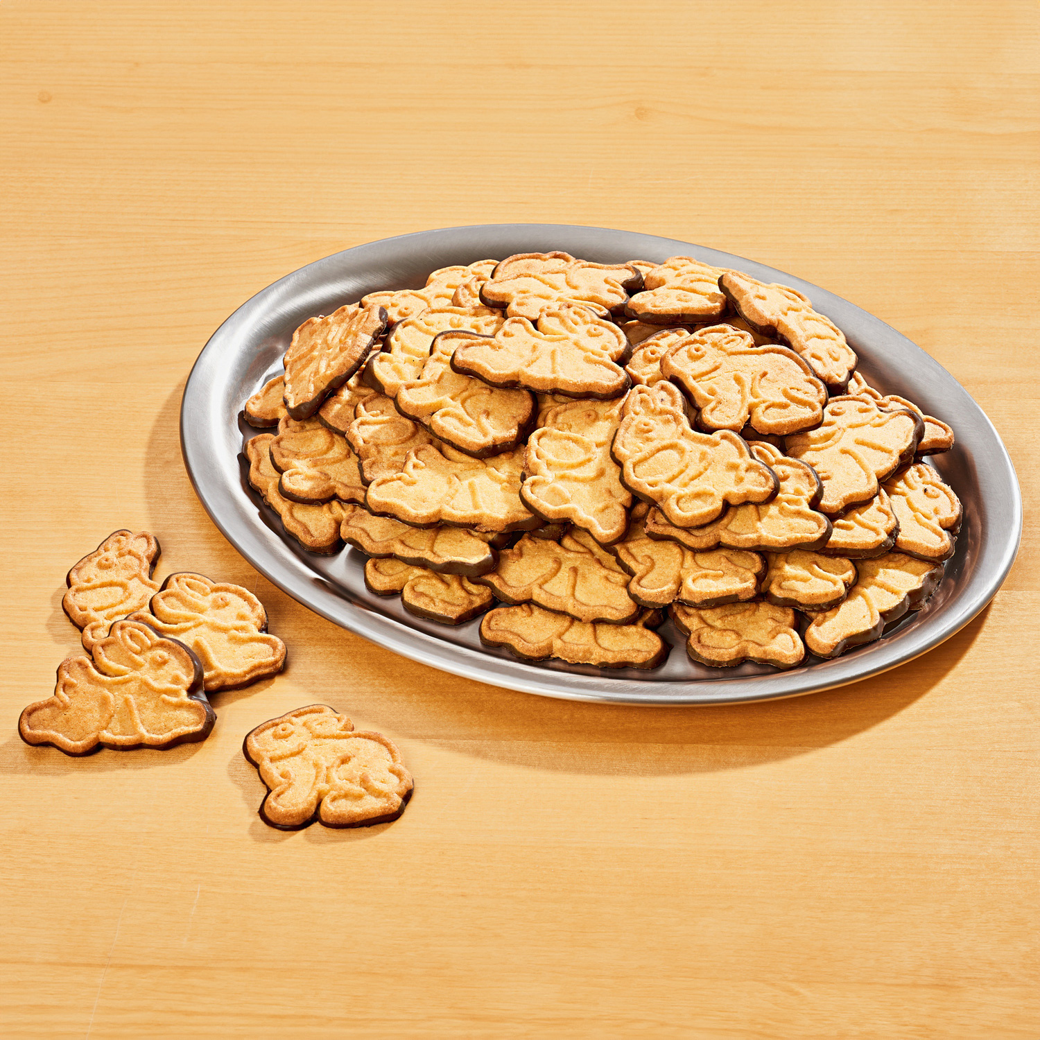 Biscuits lapin au beurre et au chocolat au lait