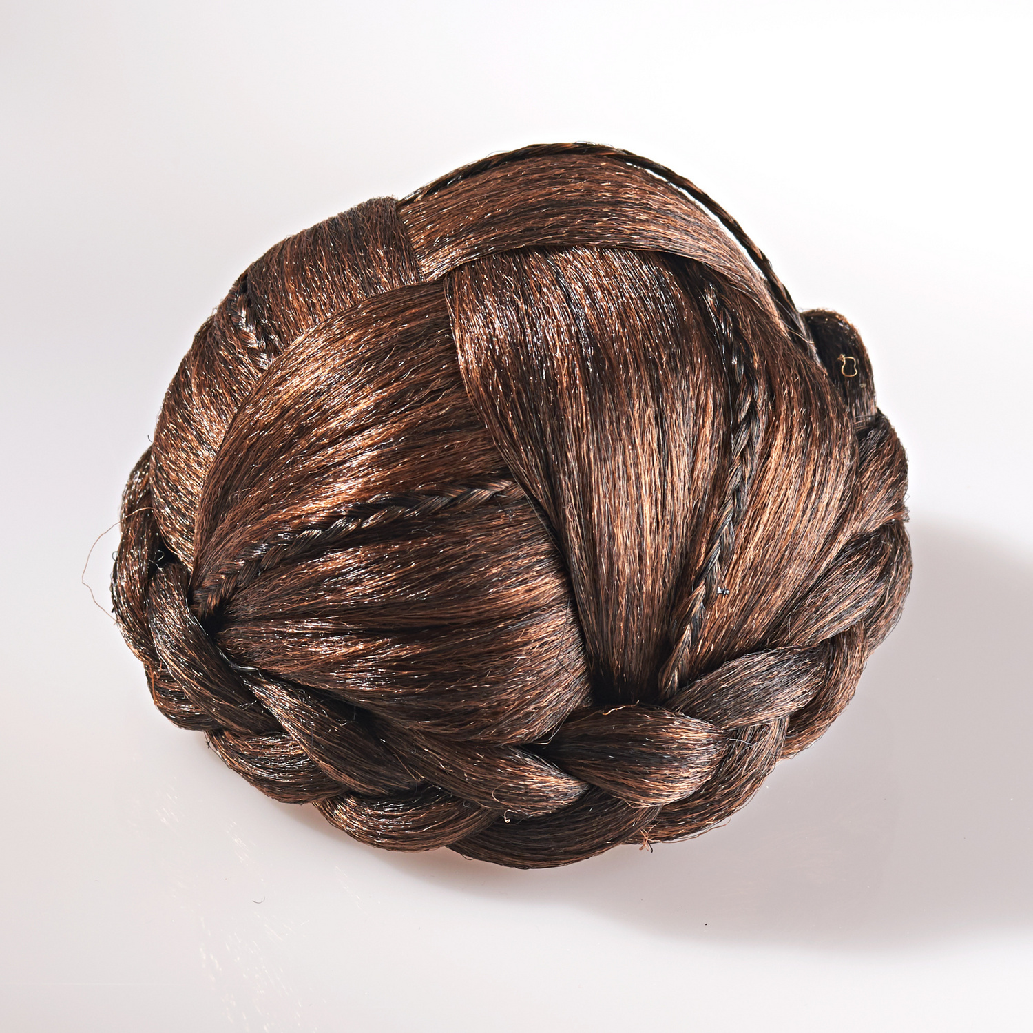 Postiche de chignon tressé, châtain foncé, Référence 3570900