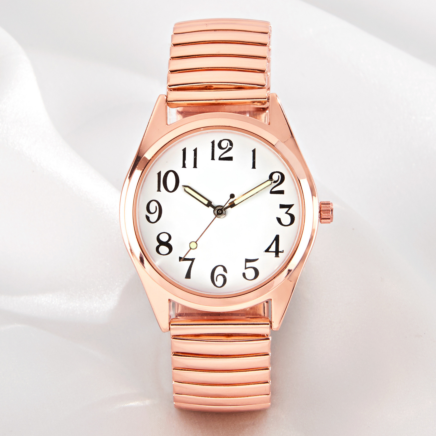 Montre-bracelet grand format, coloris or rose
