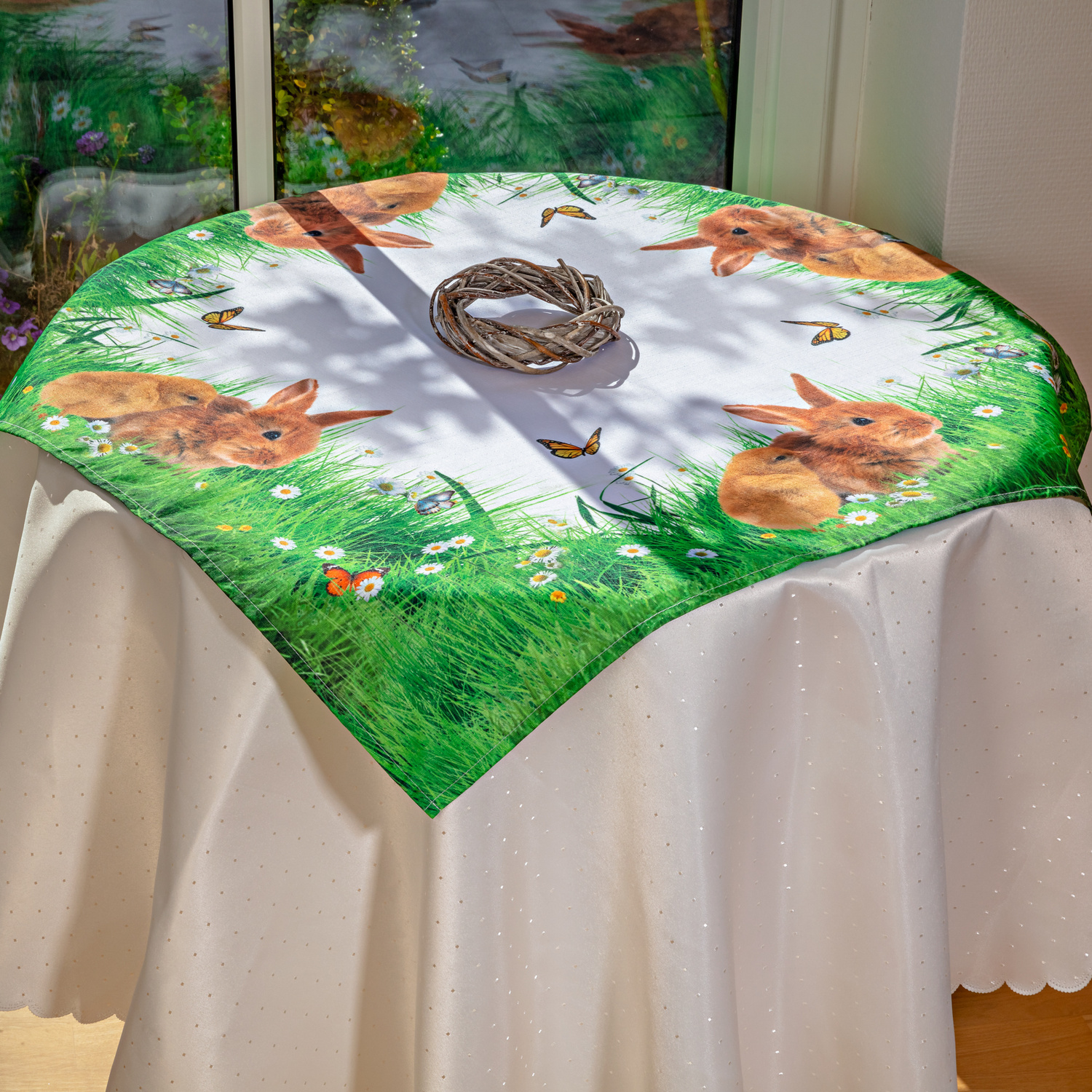 Surnappe lapins 85x85cm