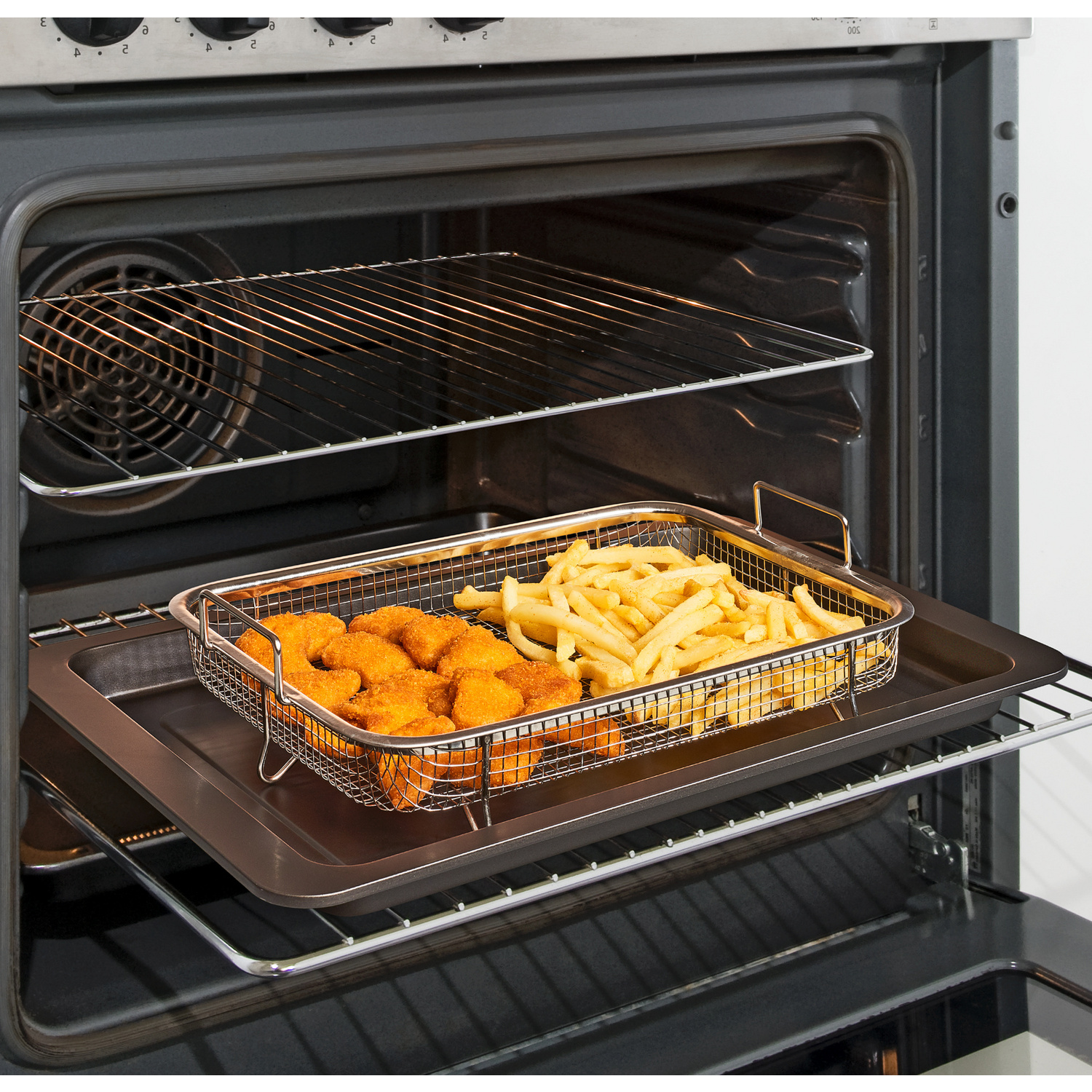 Panier à friture spécial four en inox