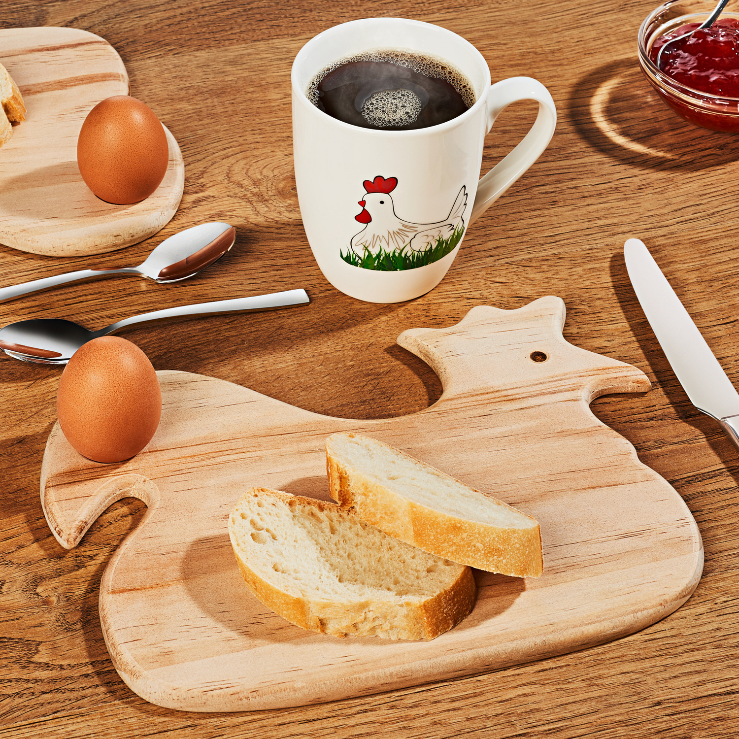 Planche en bois Poule