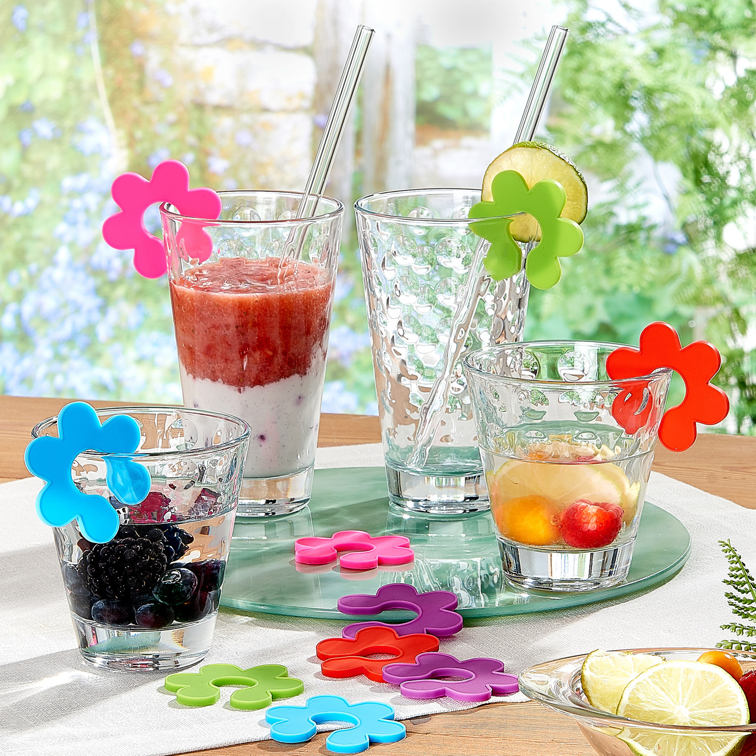 Lot de 10 marqueurs de verre