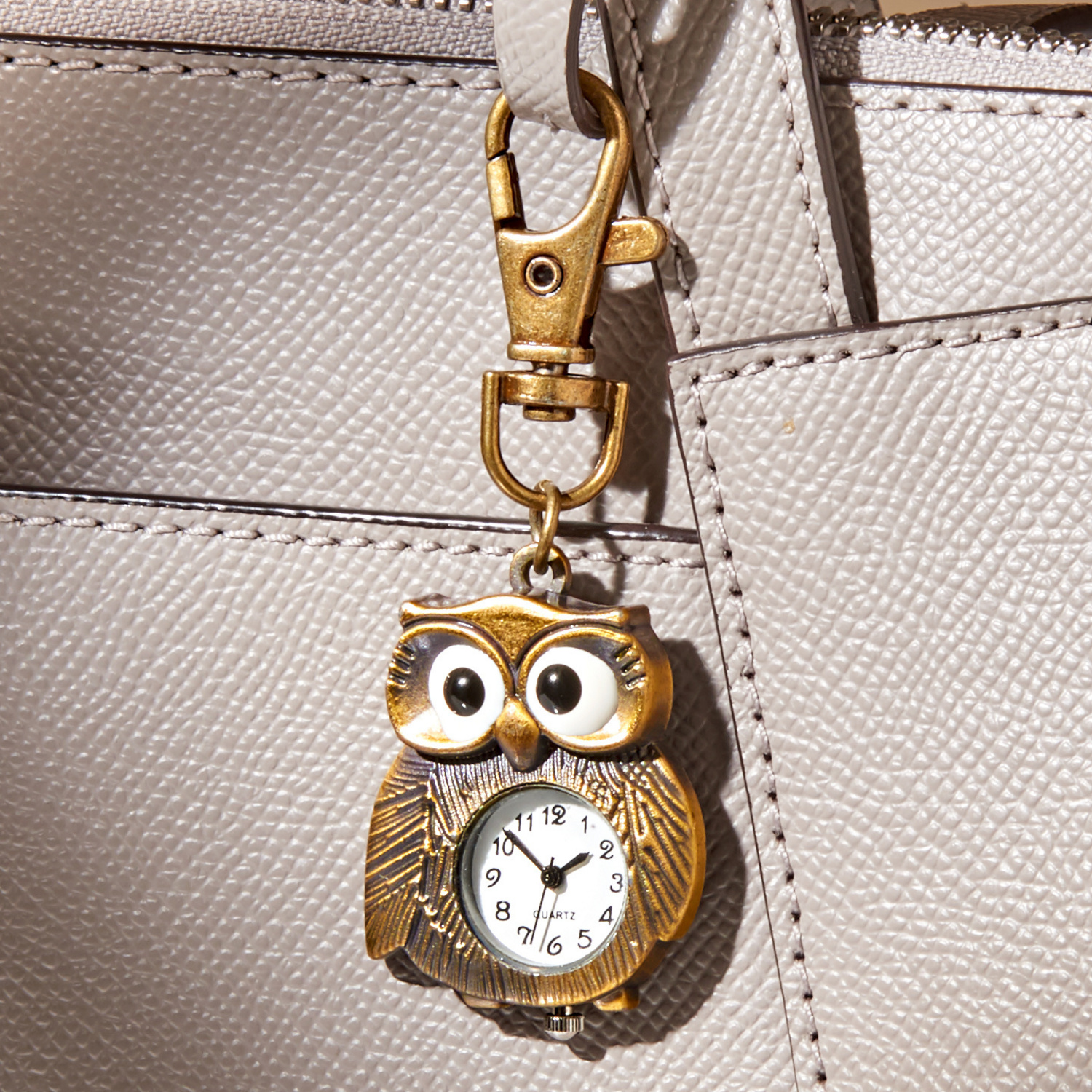 Montre De Poche Porte-Clés Hibou Vintage - Collier Hibou Ouvert Réglable Rose Rouge Pour Femme