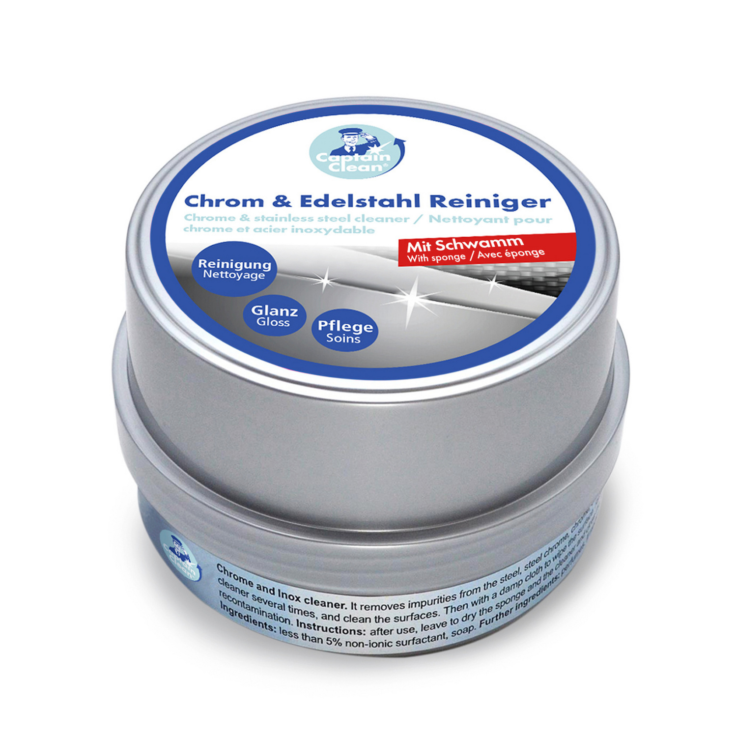 Nettoyant pour chrome et inox 500g